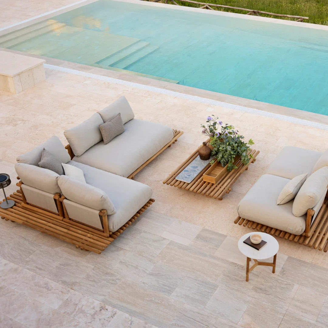 Muebles de madera de teca para exterior